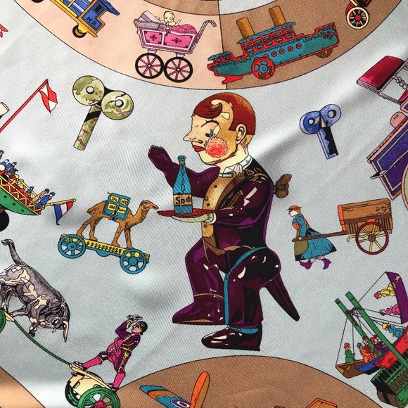 Hermes Authentic Les Clefs De Notre Enfance Scarf - Picture 2 of 11